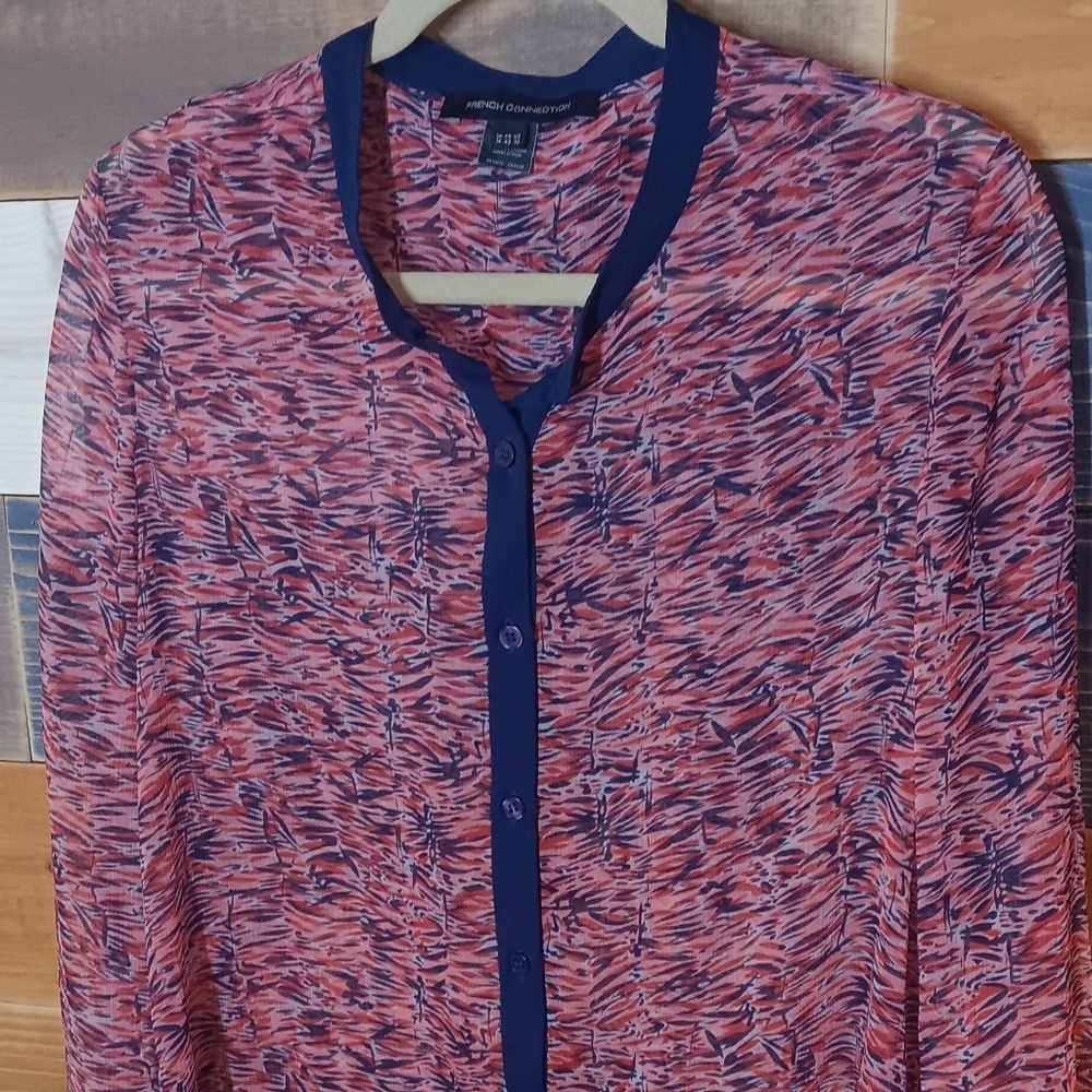 French Connection Top M Purple Pink - Picture 2 of 5